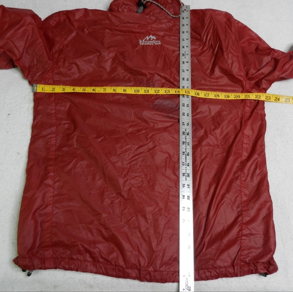 VINTAGE Khumbu ASAR Jacket Mens Size Large Red Mesh Lined Windbreaker Hooded - Picture 11 of 14